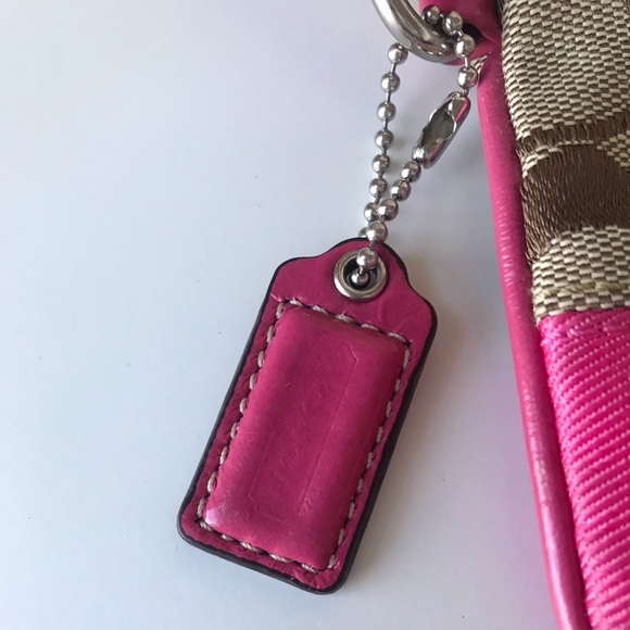 Coach Signature Jacquard Patent Leather Monogram Wristlet, Y2K / Vintage - Picture 7 of 16